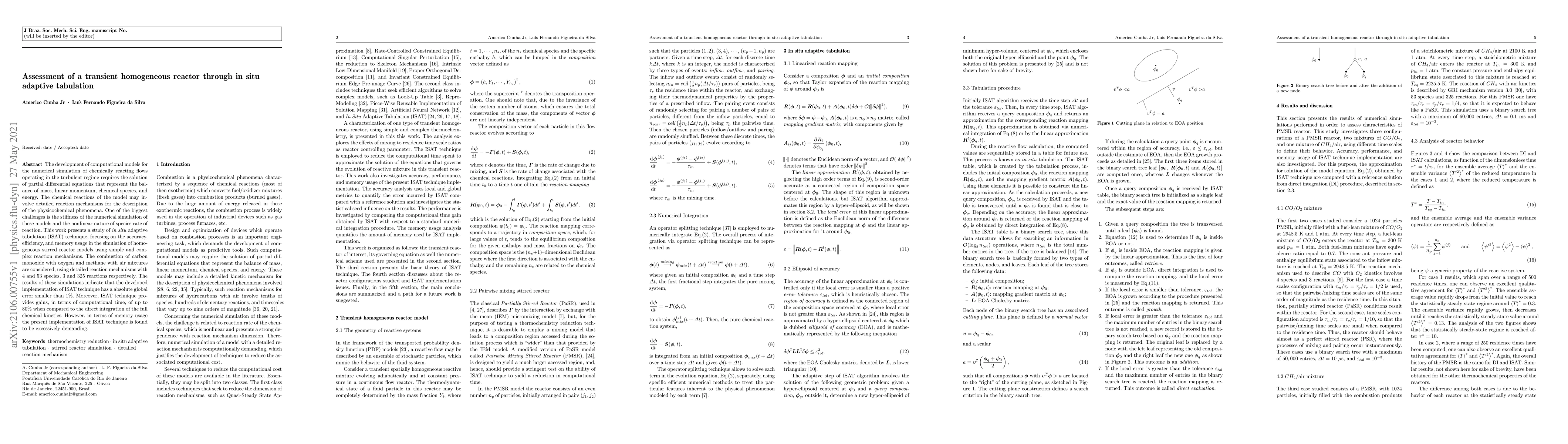 Thumbnail for Assessment of a transient homogeneous reactor through in situ adaptive
  tabulation