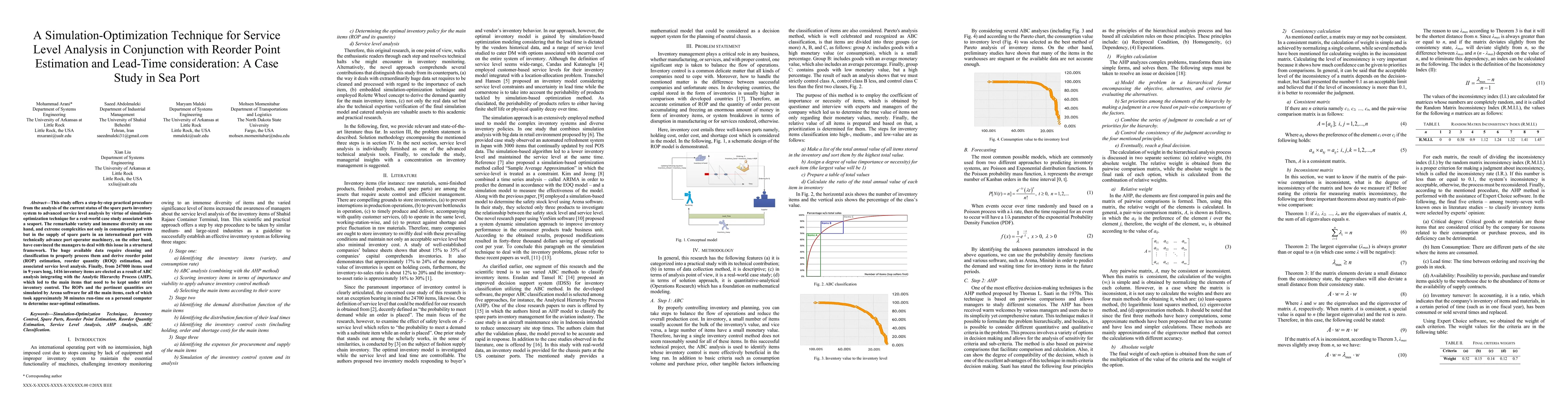Thumbnail for A Simulation-Optimization Technique for Service Level Analysis in
  Conjunction with Reorder Point Estimation and Lead-Time consideration: A Case
  Study in Sea Port