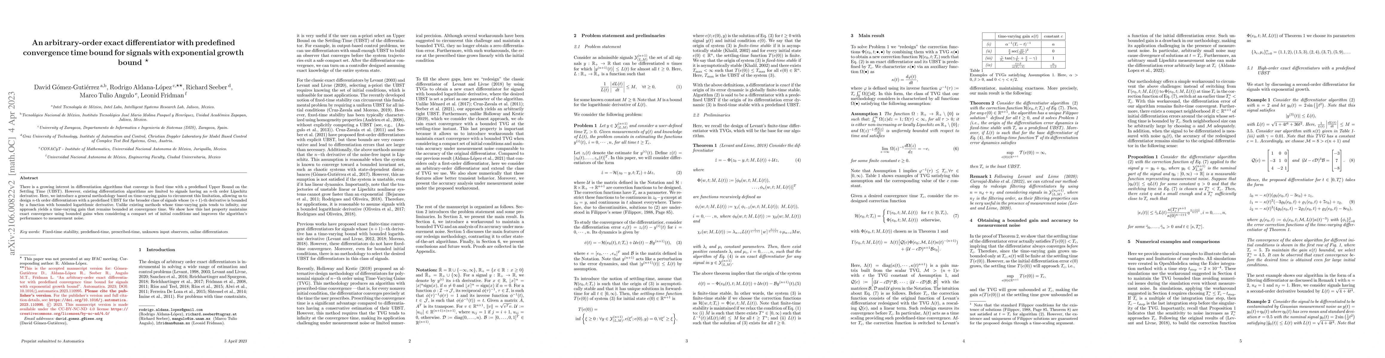 Thumbnail for An arbitrary-order predefined-time exact differentiator for signals with
  exponential growth bound