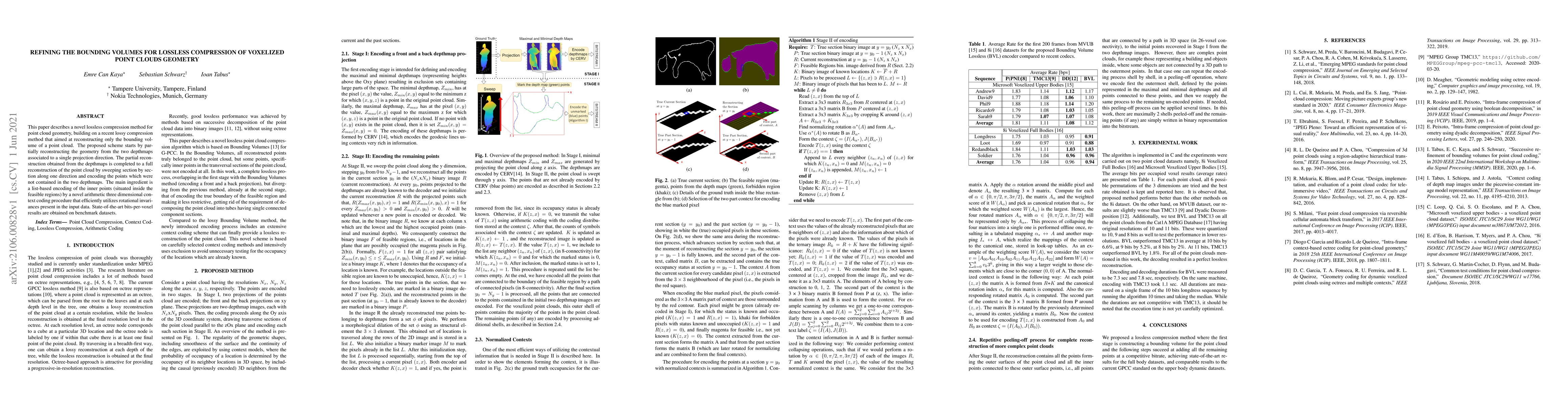 Thumbnail for Refining the bounding volumes for lossless compression of voxelized
  point clouds geometry