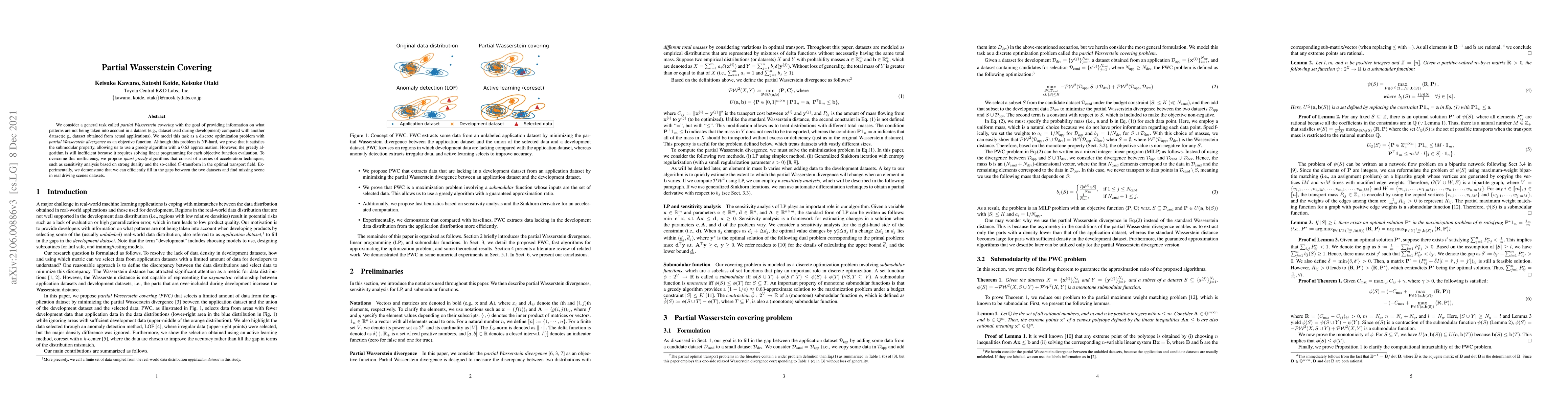 Thumbnail for Partial Wasserstein Covering