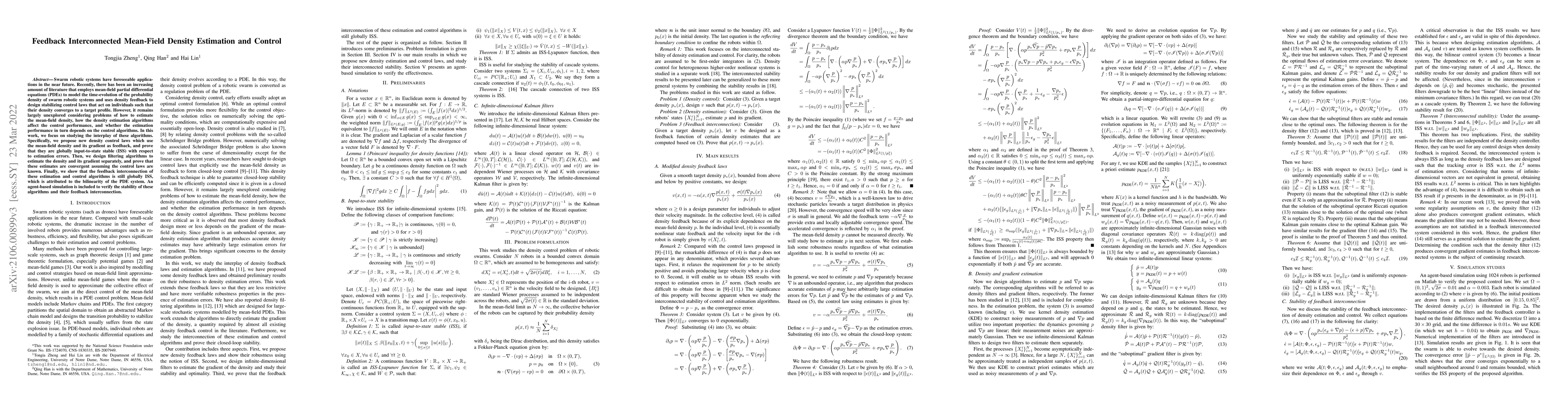 Thumbnail for Feedback Interconnected Mean-Field Density Estimation and Control