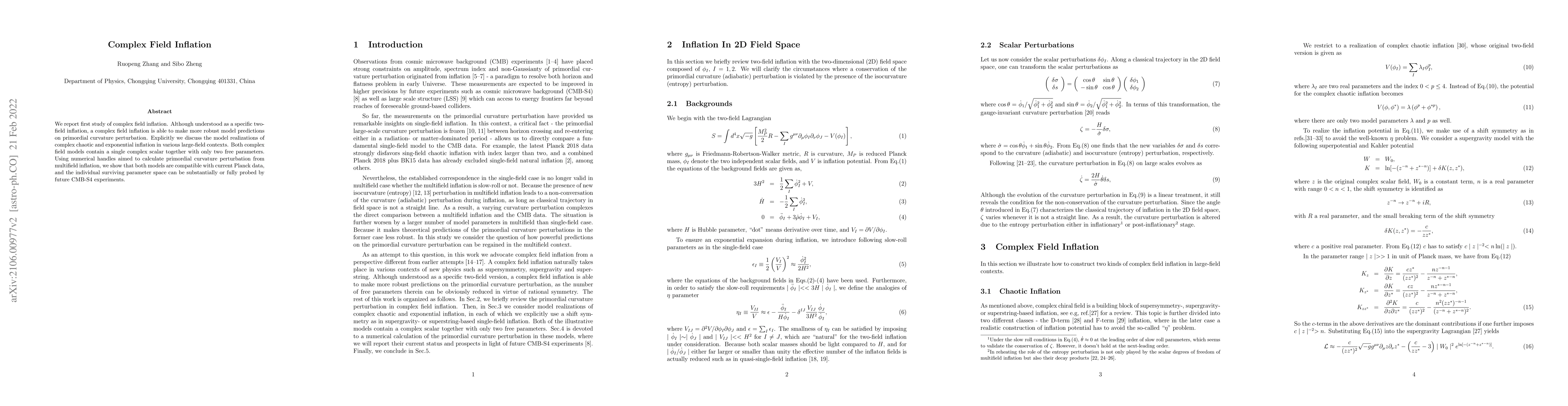 Thumbnail for Complex Field Inflation