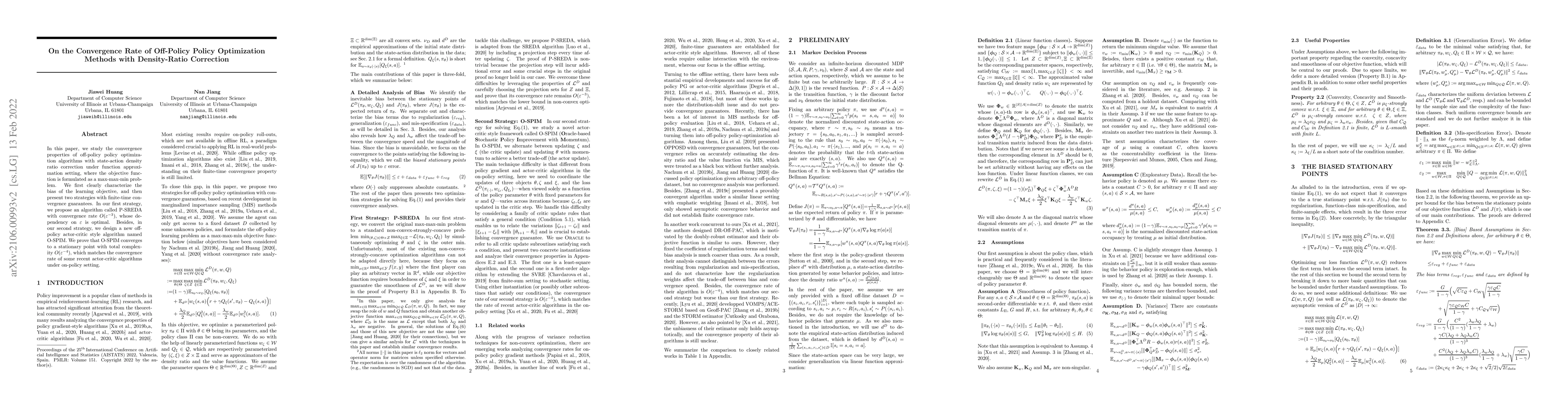 Thumbnail for On the Convergence Rate of Off-Policy Policy Optimization Methods with
  Density-Ratio Correction