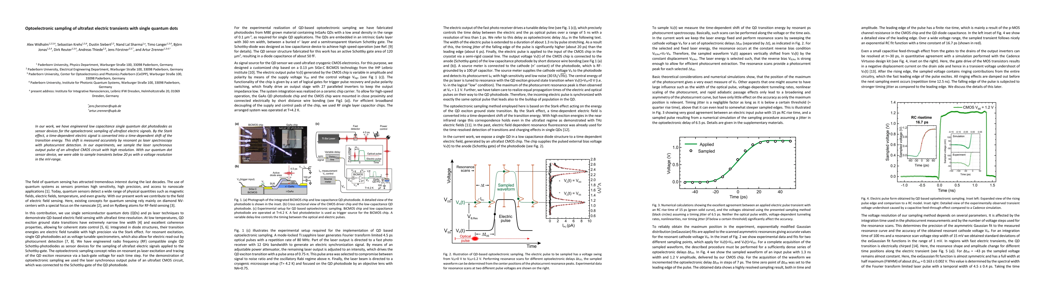 Thumbnail for Optoelectronic sampling of ultrafast electric transients with single
  quantum dots