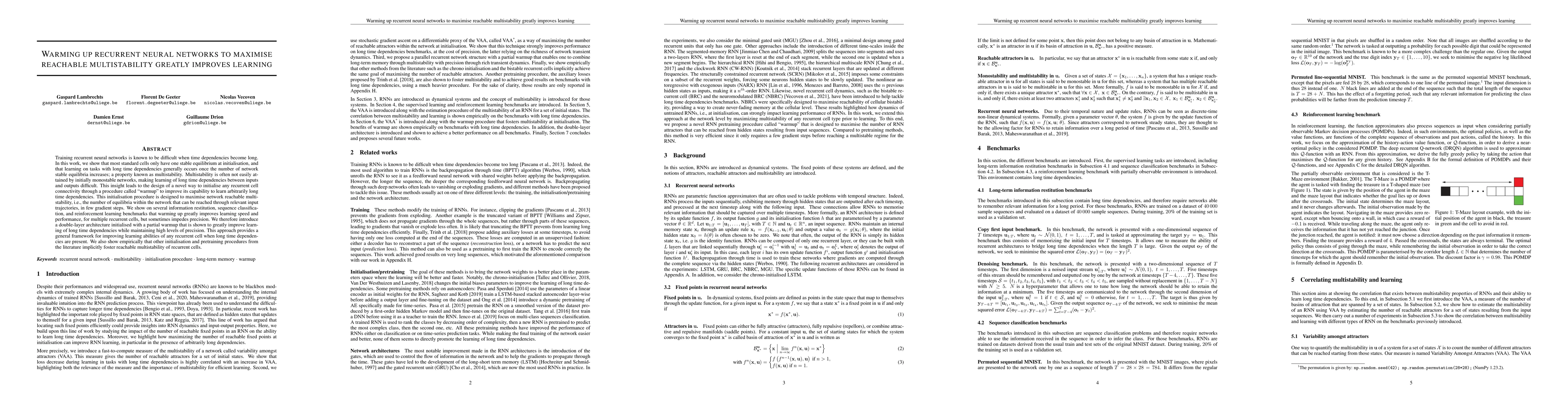 Thumbnail for Warming up recurrent neural networks to maximise reachable
  multistability greatly improves learning