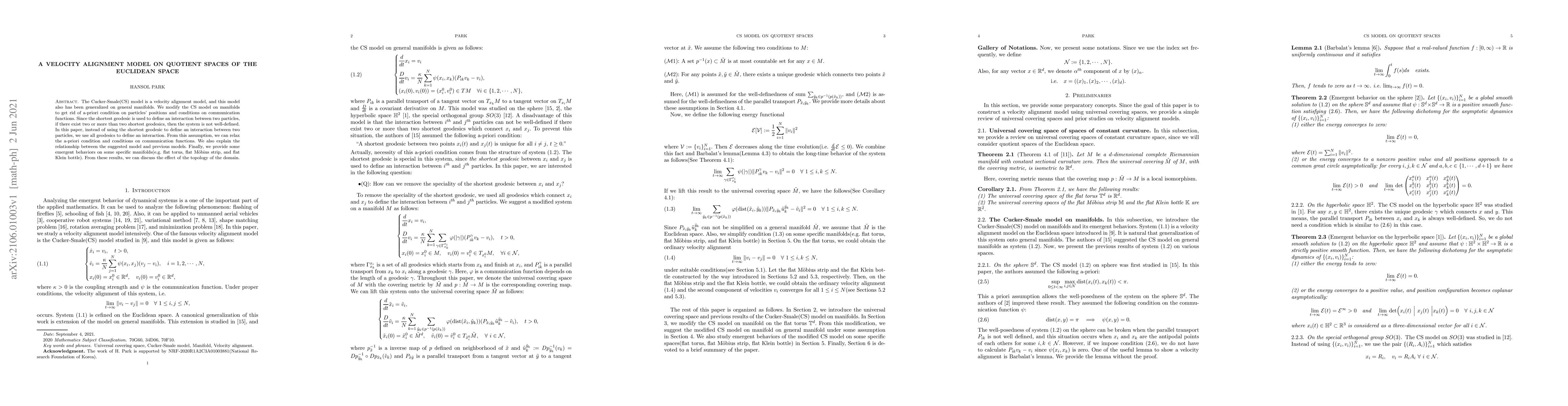 Thumbnail for A velocity alignment model on quotient spaces of the Euclidean space