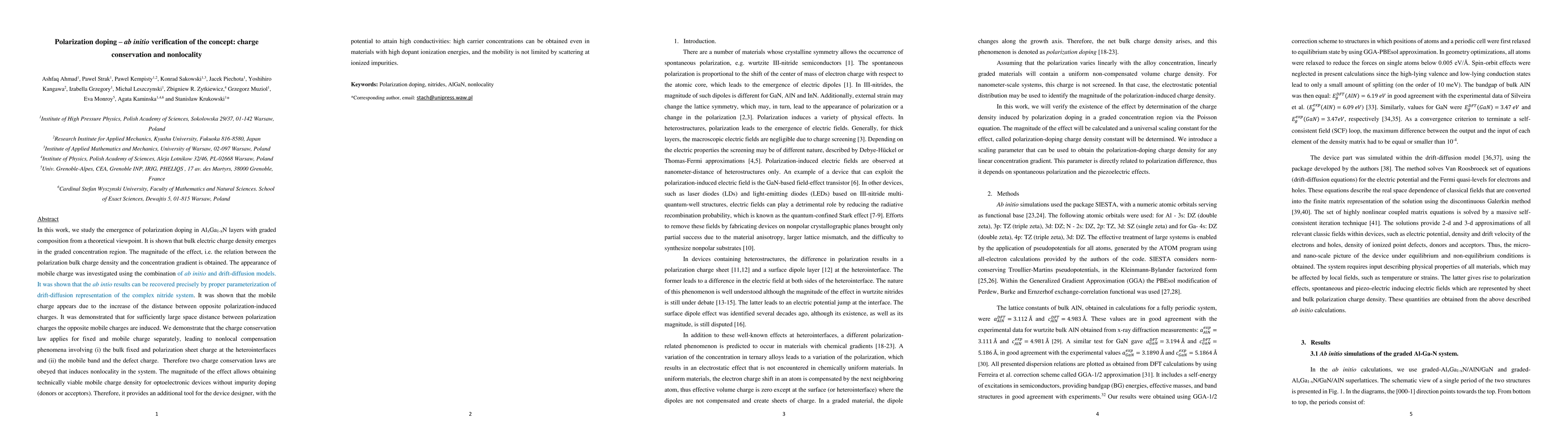 Thumbnail for Polarization doping ab initio verification of the concept charge
  conservation and nonlocality