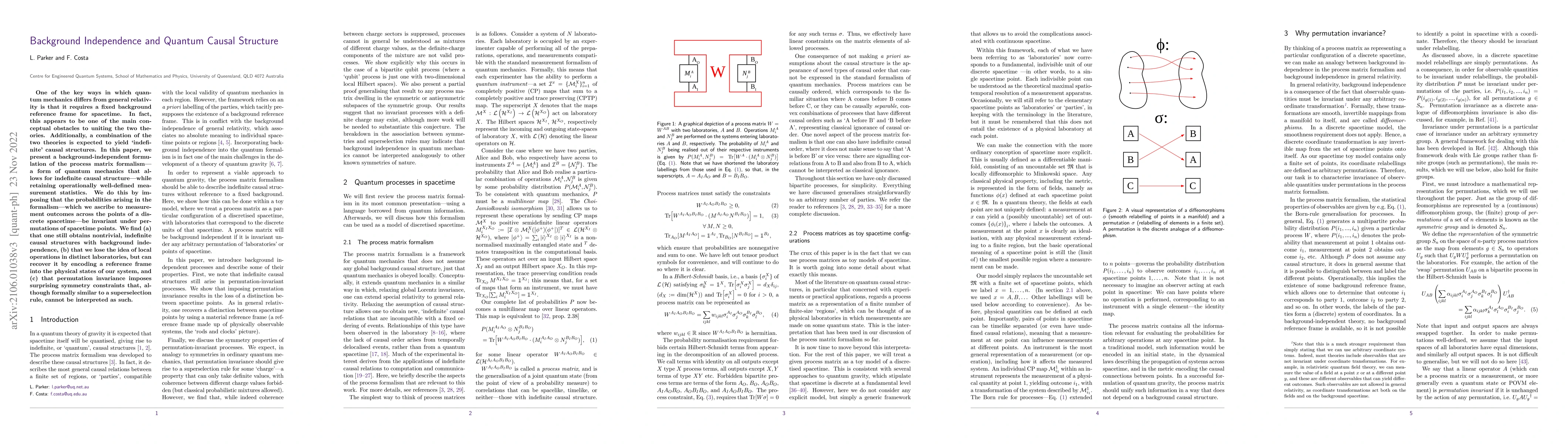 Thumbnail for Background Independence and Quantum Causal Structure