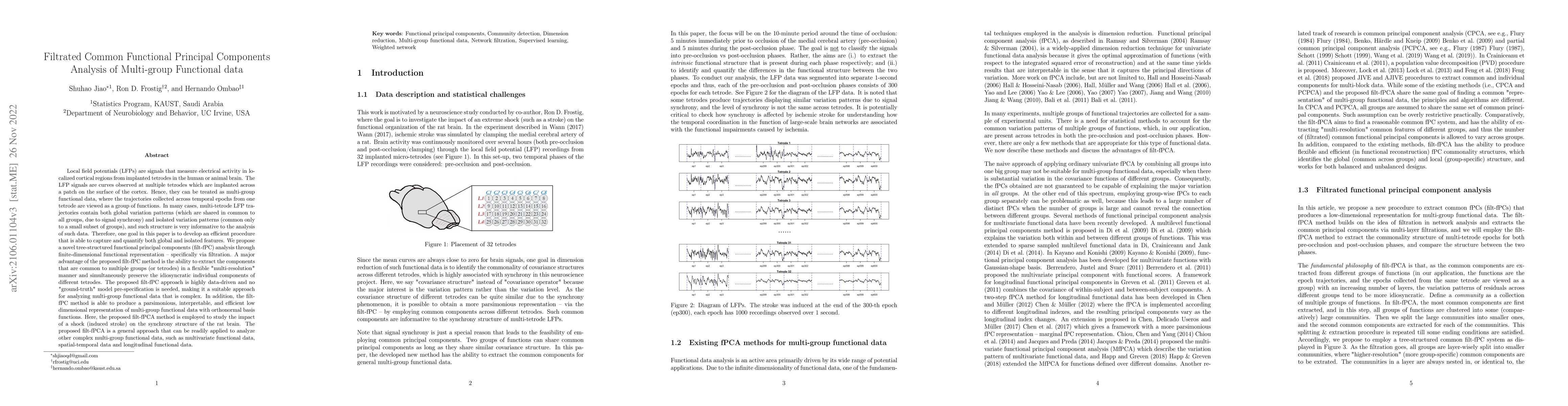 Thumbnail for Filtrated Common Functional Principal Components for Multivariate
  Functional data
