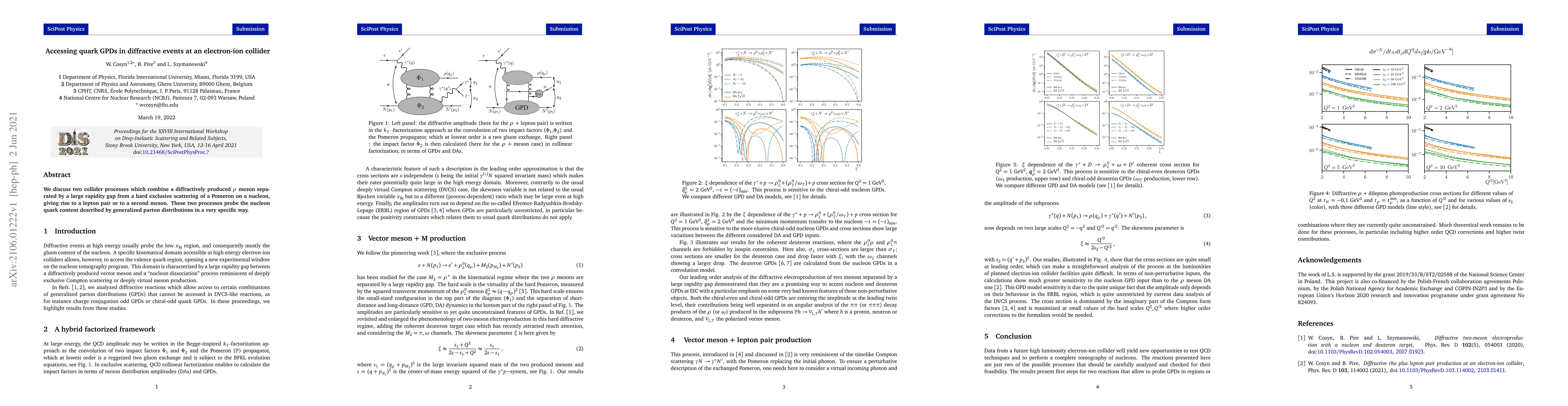 Thumbnail for Accessing quark GPDs in diffractive events at an electron-ion collider