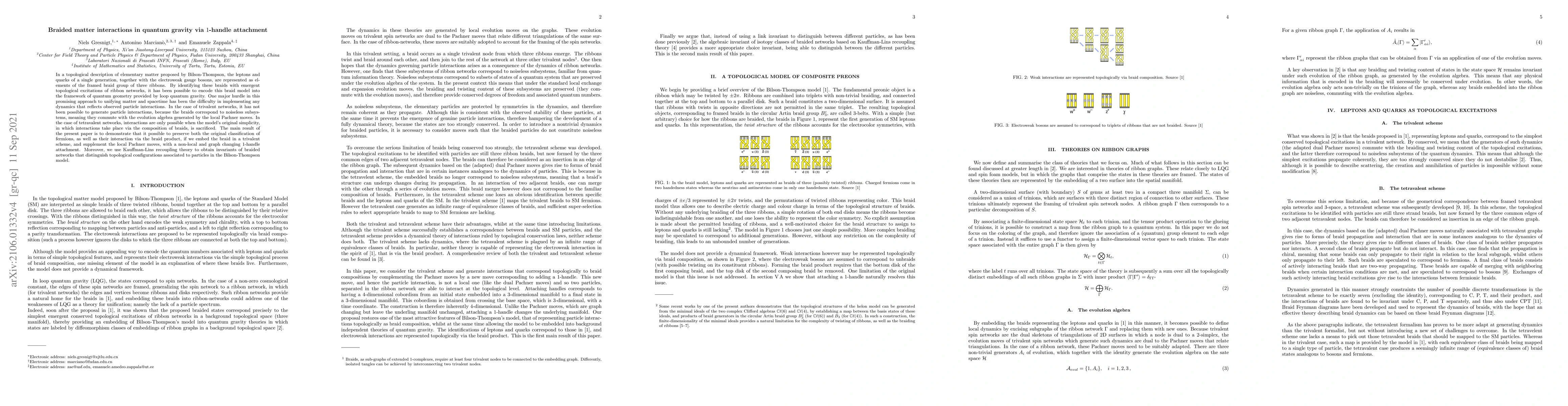 Thumbnail for Braided matter interactions in quantum gravity via 1-handle attachment