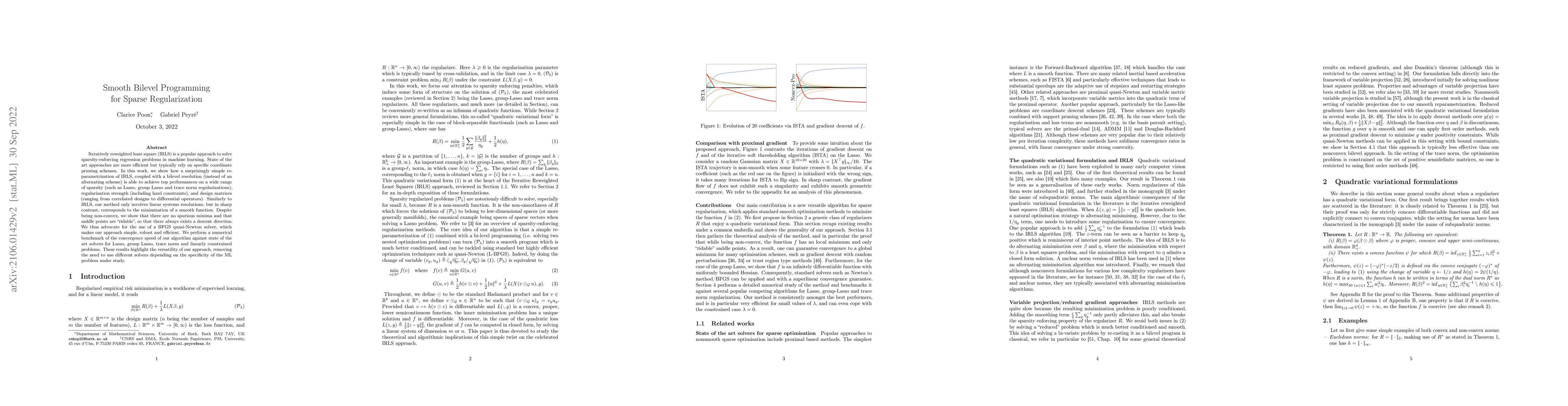 Thumbnail for Smooth Bilevel Programming for Sparse Regularization