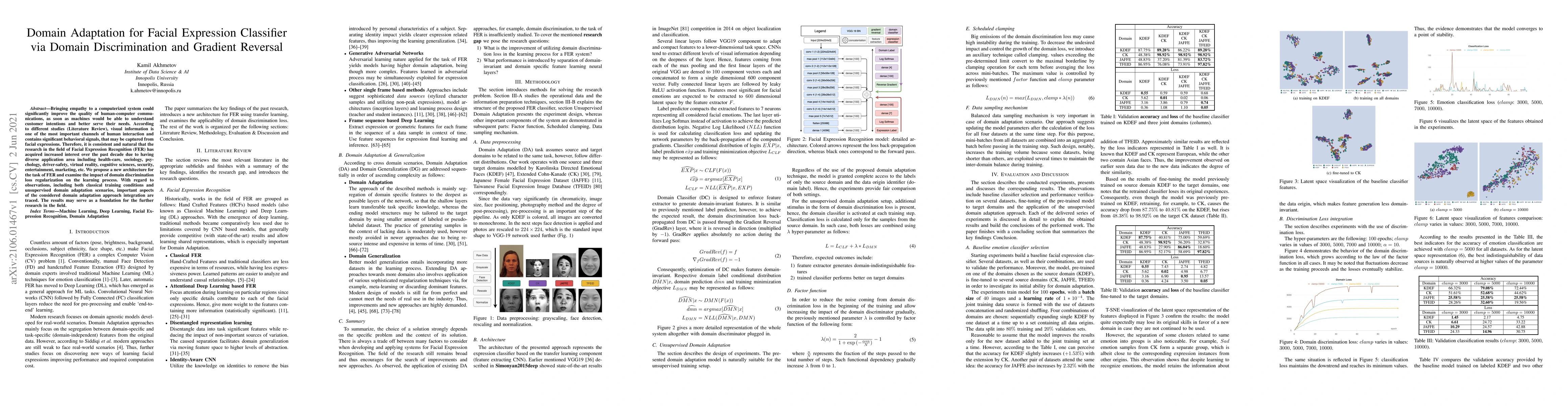 Thumbnail for Domain Adaptation for Facial Expression Classifier via Domain
  Discrimination and Gradient Reversal