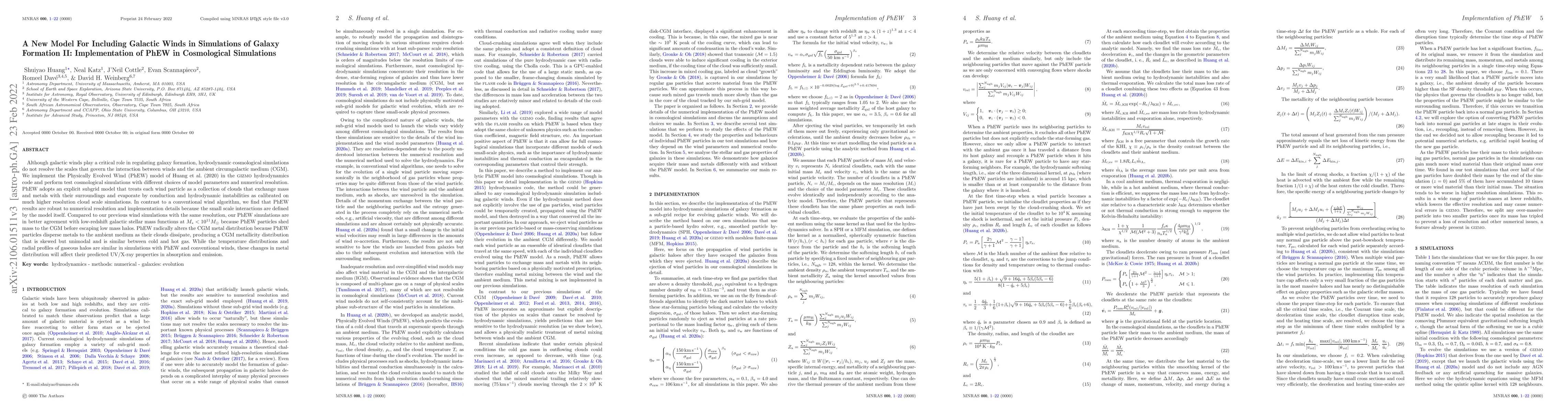 Thumbnail for A New Model For Including Galactic Winds in Simulations of Galaxy
  Formation II: Implementation of PhEW in Cosmological Simulations