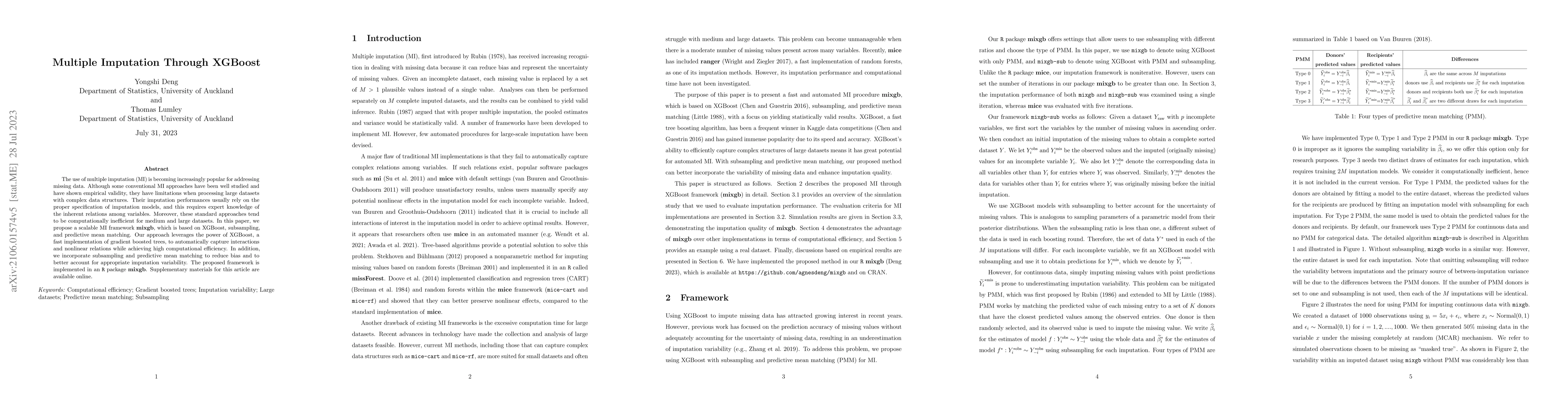 Thumbnail for Multiple Imputation Through XGBoost