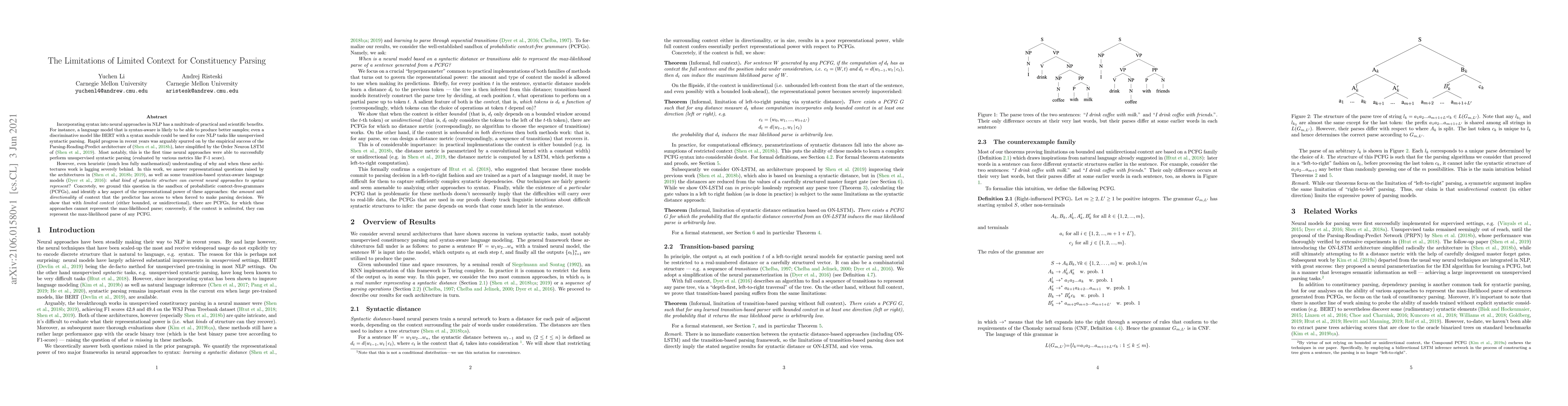Thumbnail for The Limitations of Limited Context for Constituency Parsing