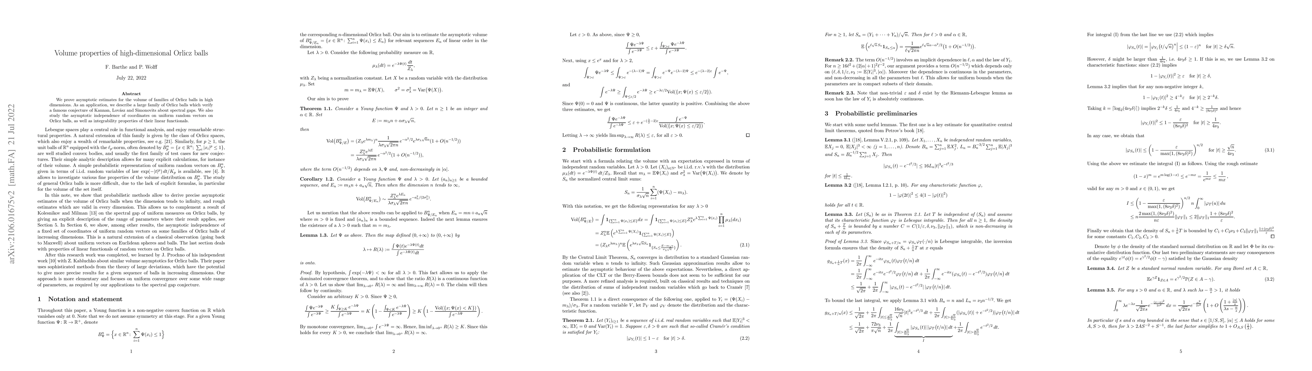 Thumbnail for Volume properties of high-dimensional Orlicz balls