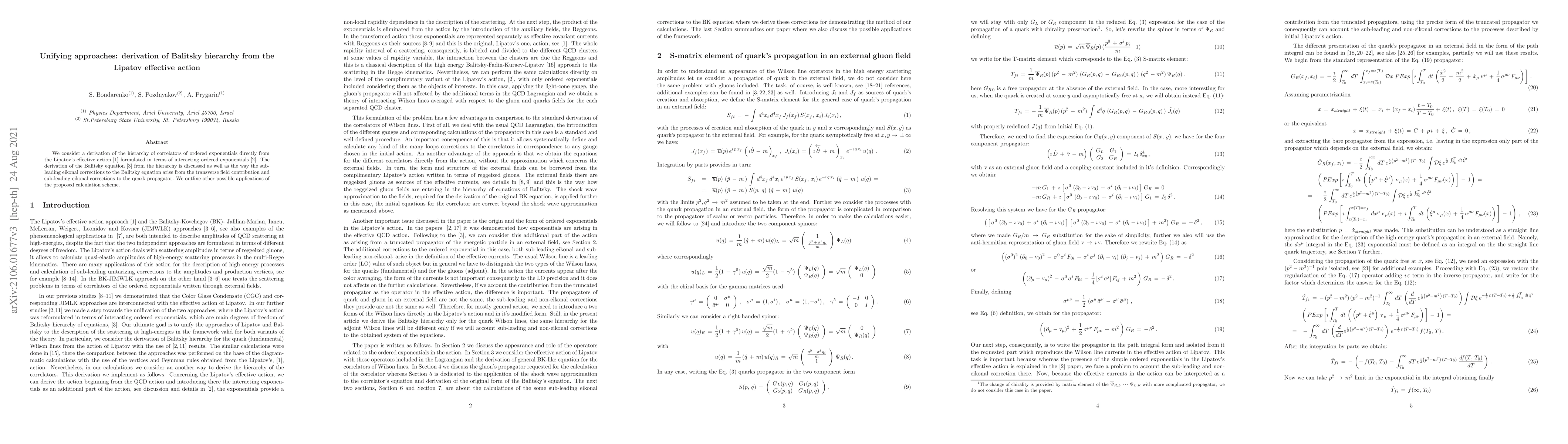 Thumbnail for Unifying approaches: derivation of Balitsky hierarchy from the Lipatov
  effective action