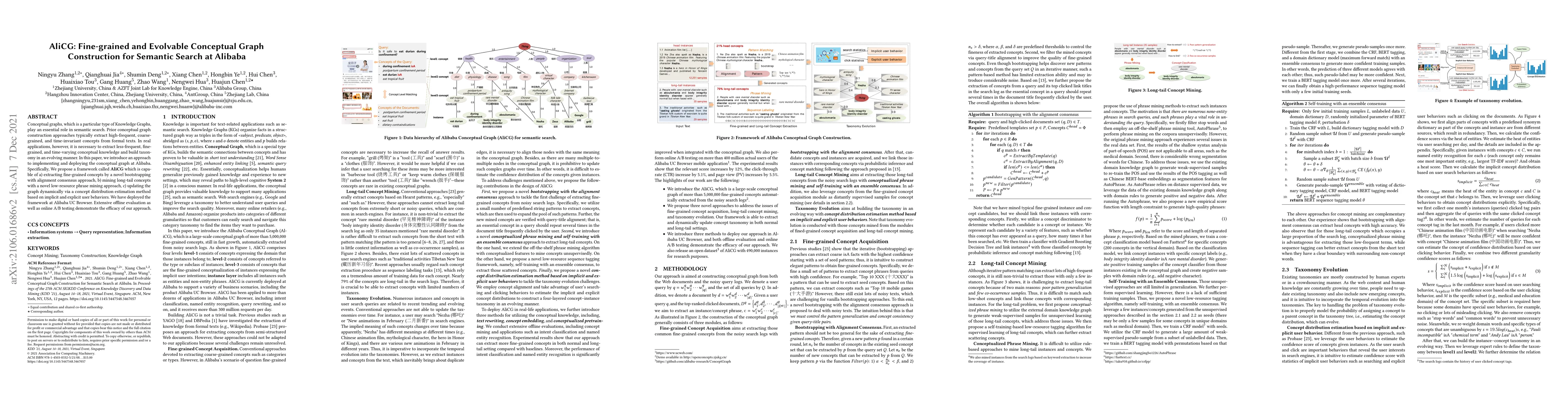Thumbnail for AliCG: Fine-grained and Evolvable Conceptual Graph Construction for
  Semantic Search at Alibaba