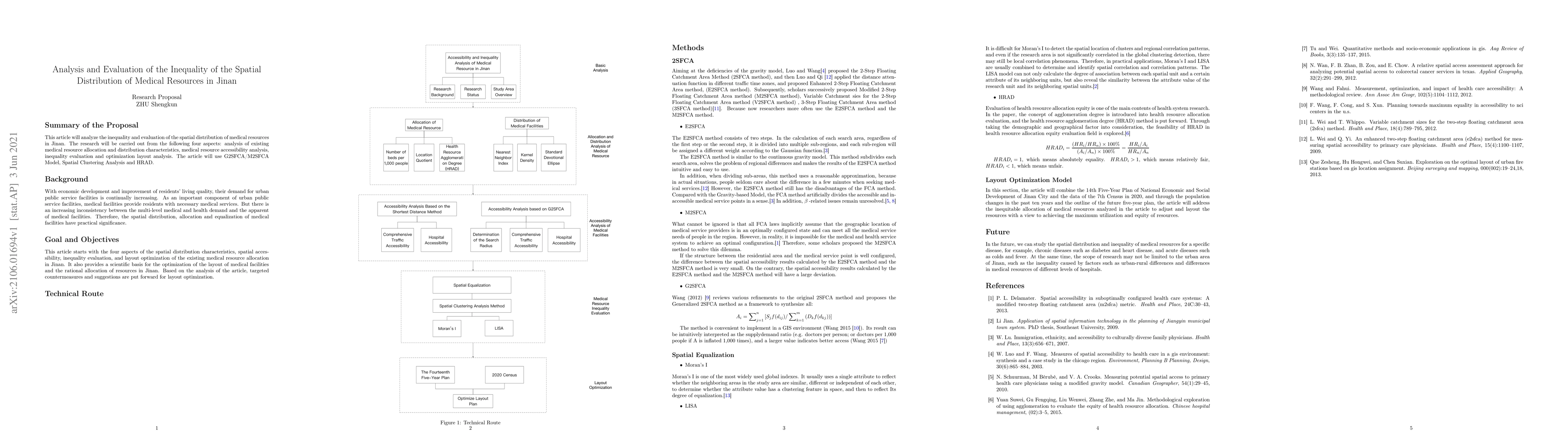 Thumbnail for Analysis and Evaluation of the Inequality of the Spatial Distribution of
  Medical Resources in Jinan