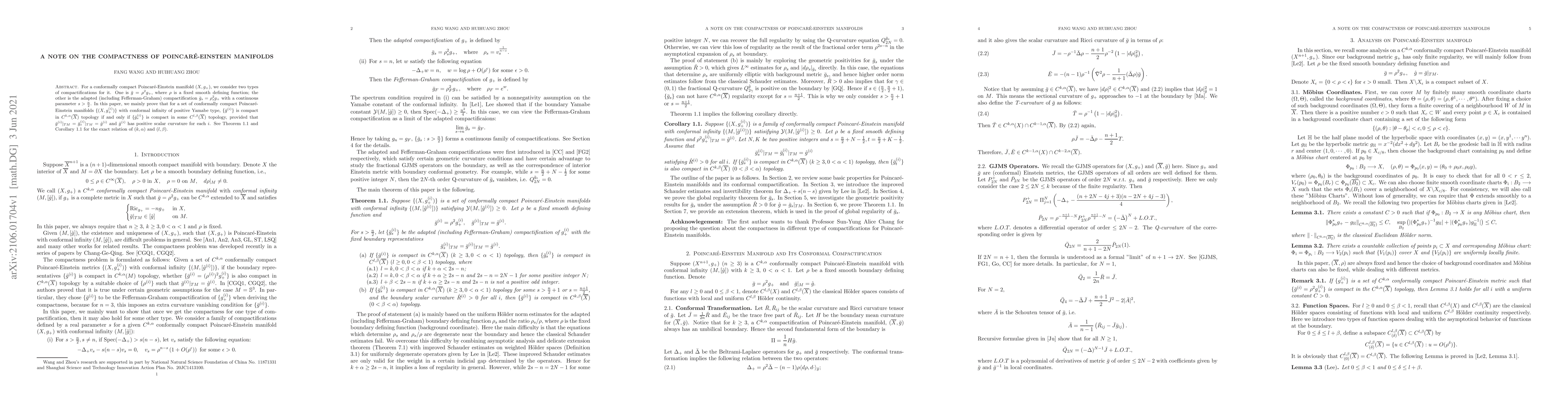 Thumbnail for A note on the Compactness of Poincare-Einstein manifolds