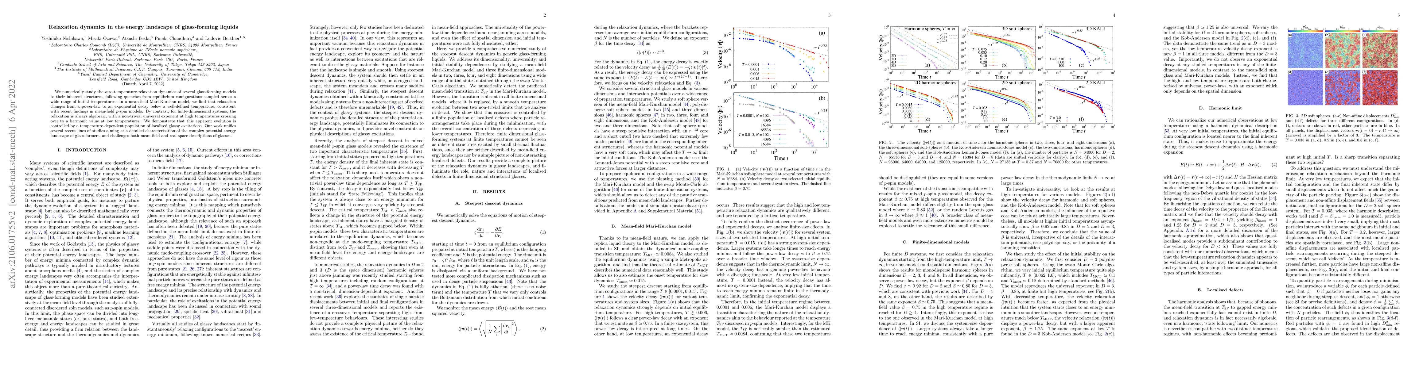 Thumbnail for Relaxation dynamics in the energy landscape of glass-forming liquids