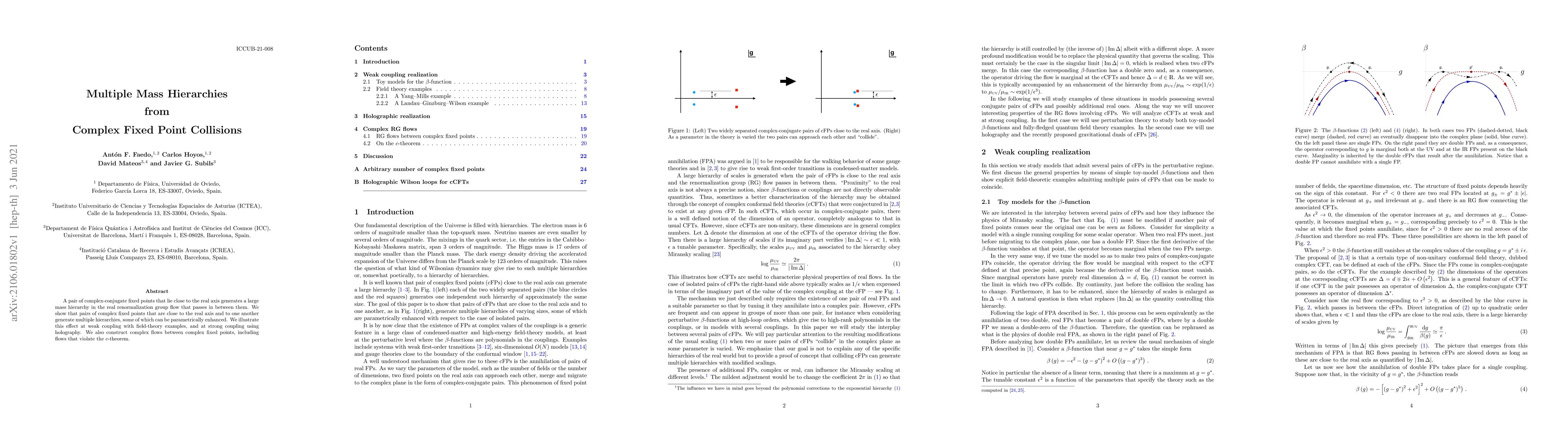 Thumbnail for Multiple Mass Hierarchies from Complex Fixed Point Collisions