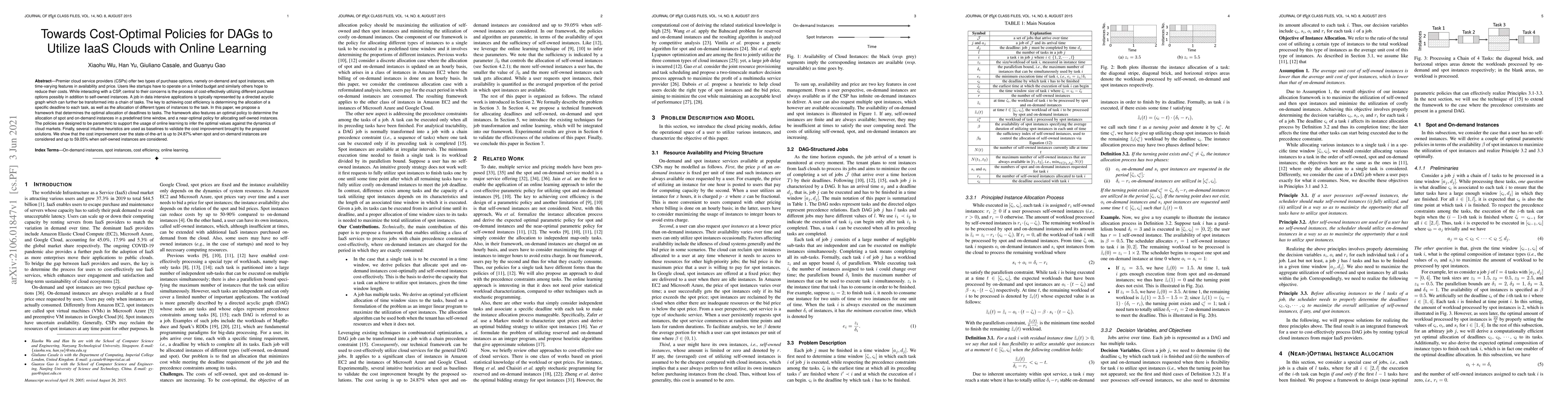 Thumbnail for Towards Cost-Optimal Policies for DAGs to Utilize IaaS Clouds with
  Online Learning