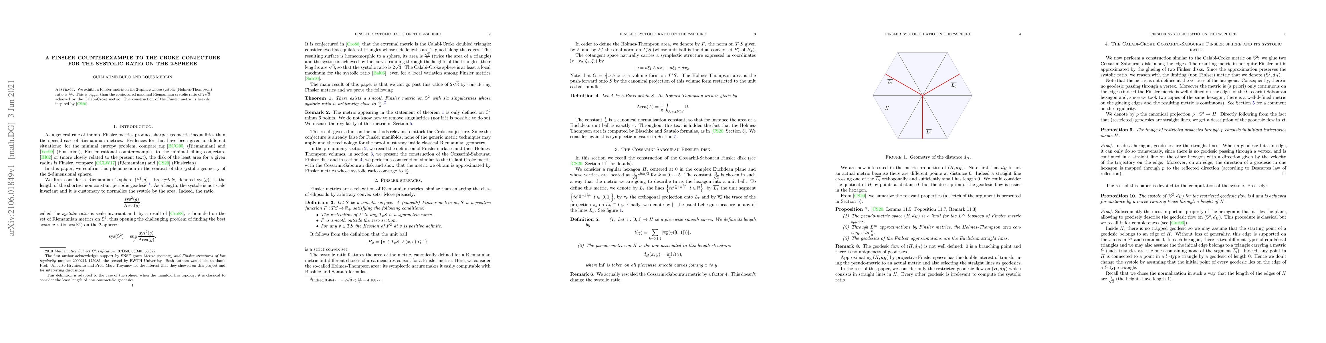 Thumbnail for A Finsler counterexample to the Croke conjecture for the systolic ratio
  on the 2-sphere