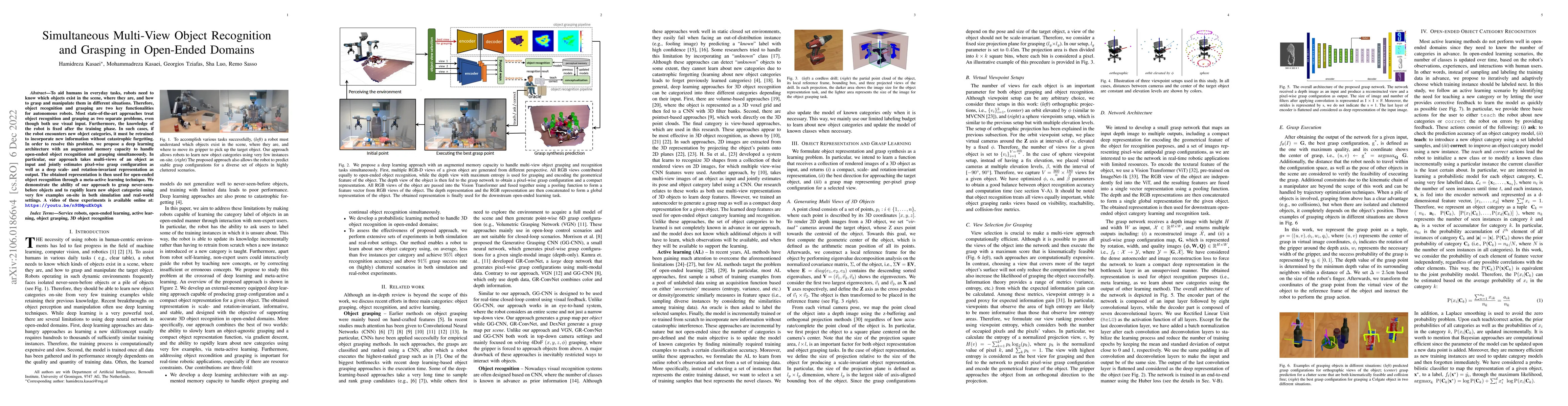Thumbnail for Simultaneous Multi-View Object Recognition and Grasping in Open-Ended
  Domains