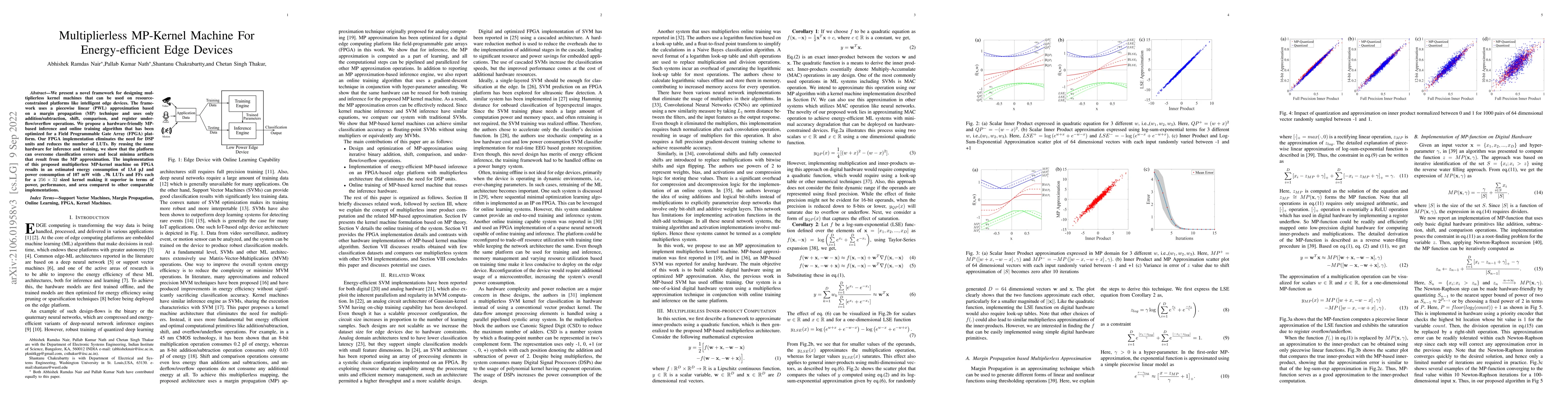 Thumbnail for Multiplierless MP-Kernel Machine For Energy-efficient Edge Devices