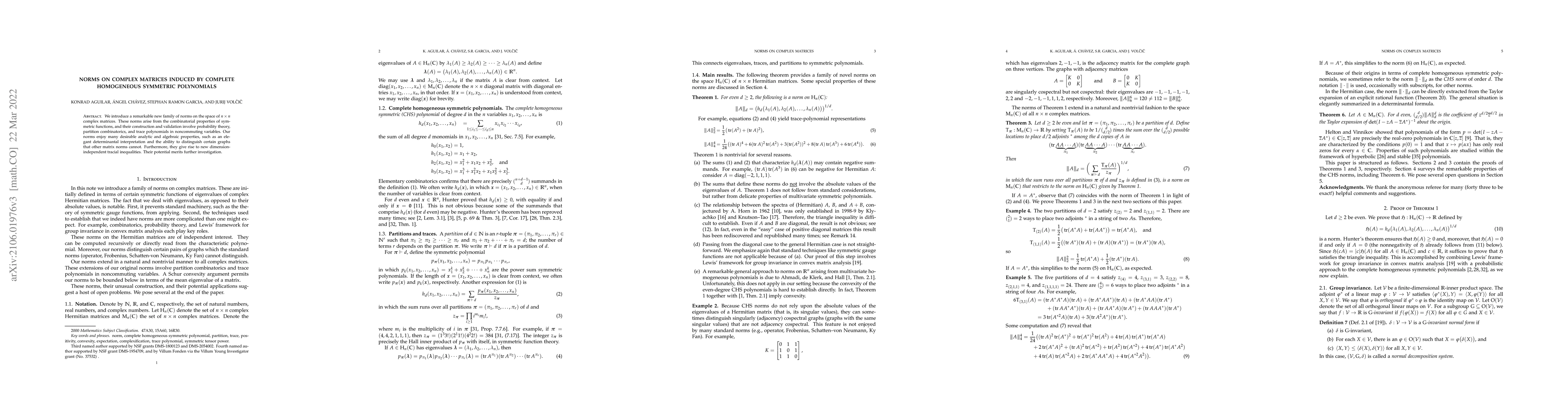 Thumbnail for Norms on complex matrices induced by complete homogeneous symmetric
  polynomials
