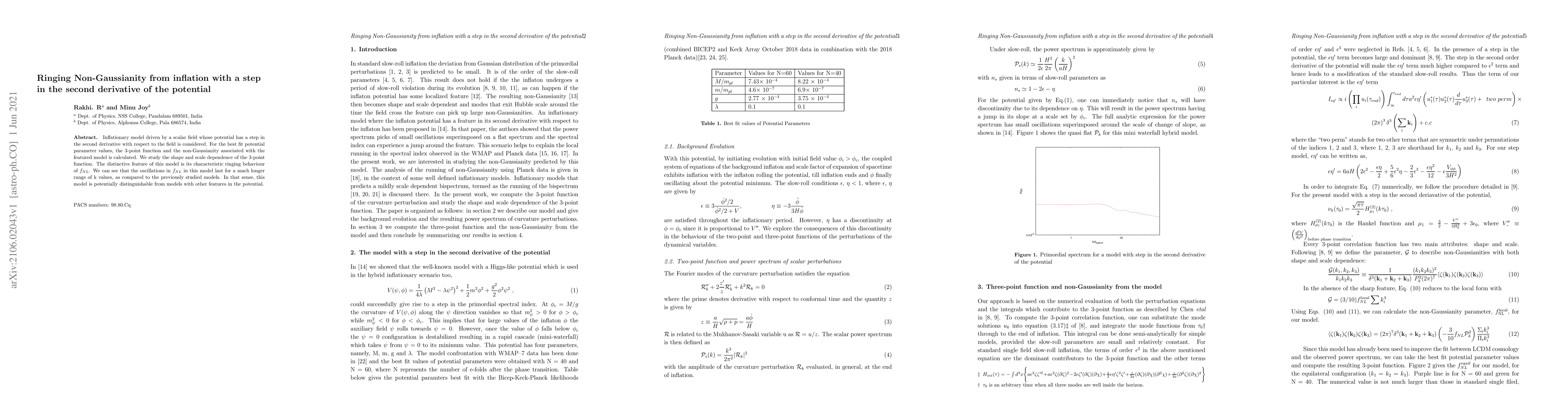 Thumbnail for Ringing Non-Gaussianity from inflation with a step in the second
  derivative of the potential