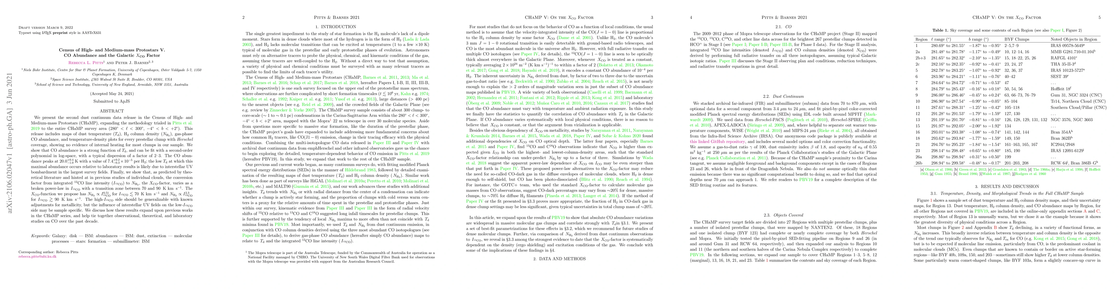 Thumbnail for Census of High- and Medium-mass Protostars V. CO Abundance and the
  Galactic $X_{\text{CO}}$ Factor