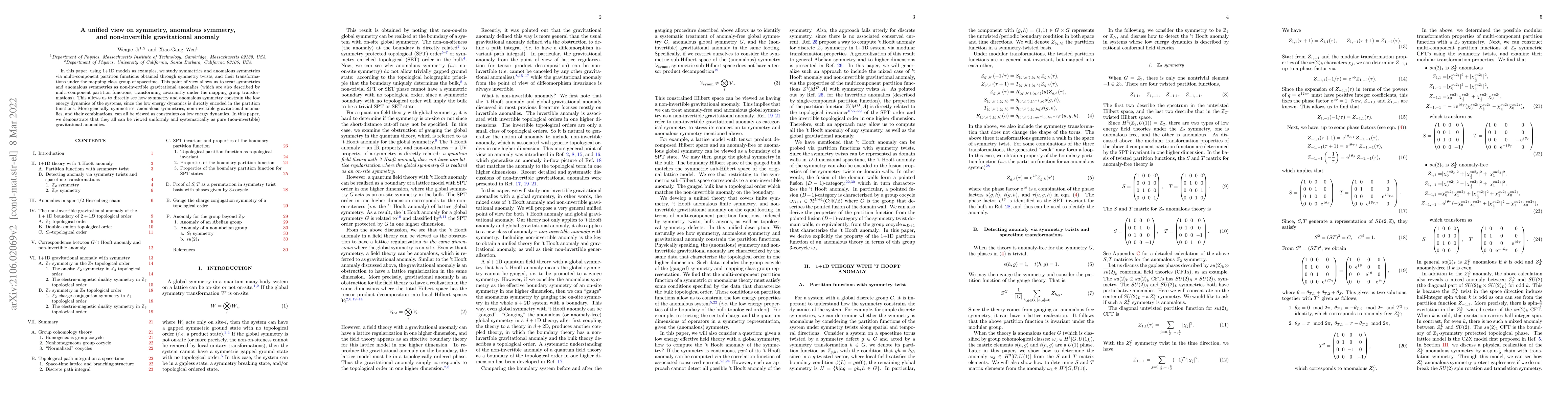 Thumbnail for A unified view on symmetry, anomalous symmetry and non-invertible
  gravitational anomaly