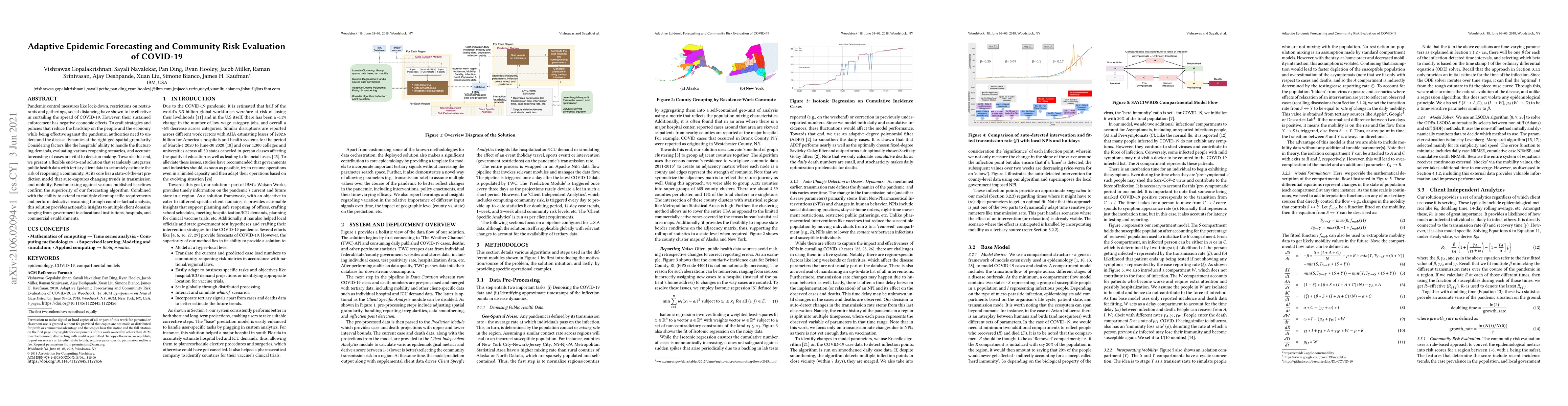 Thumbnail for Adaptive Epidemic Forecasting and Community Risk Evaluation of COVID-19