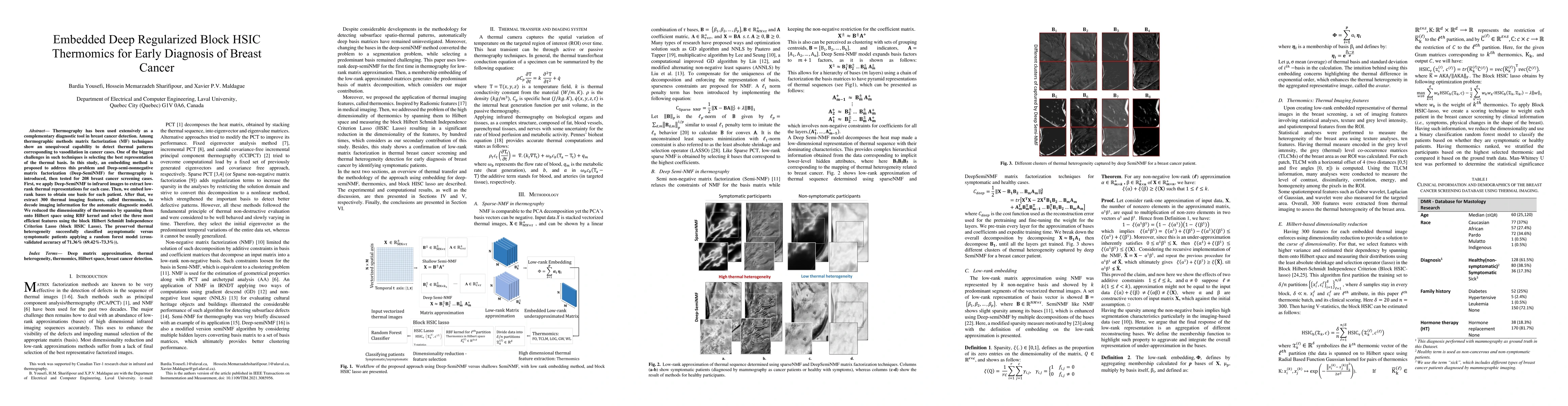 Thumbnail for Embedded Deep Regularized Block HSIC Thermomics for Early Diagnosis of
  Breast Cancer