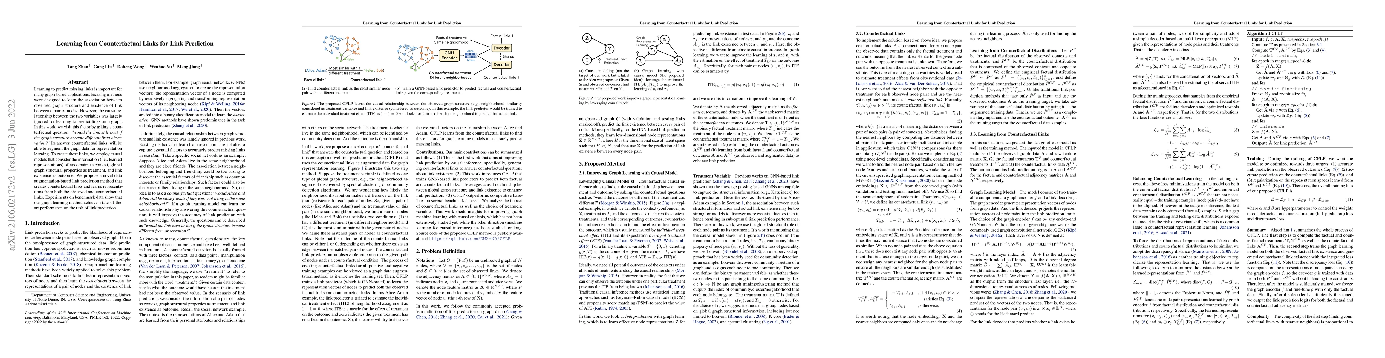 Thumbnail for Learning from Counterfactual Links for Link Prediction