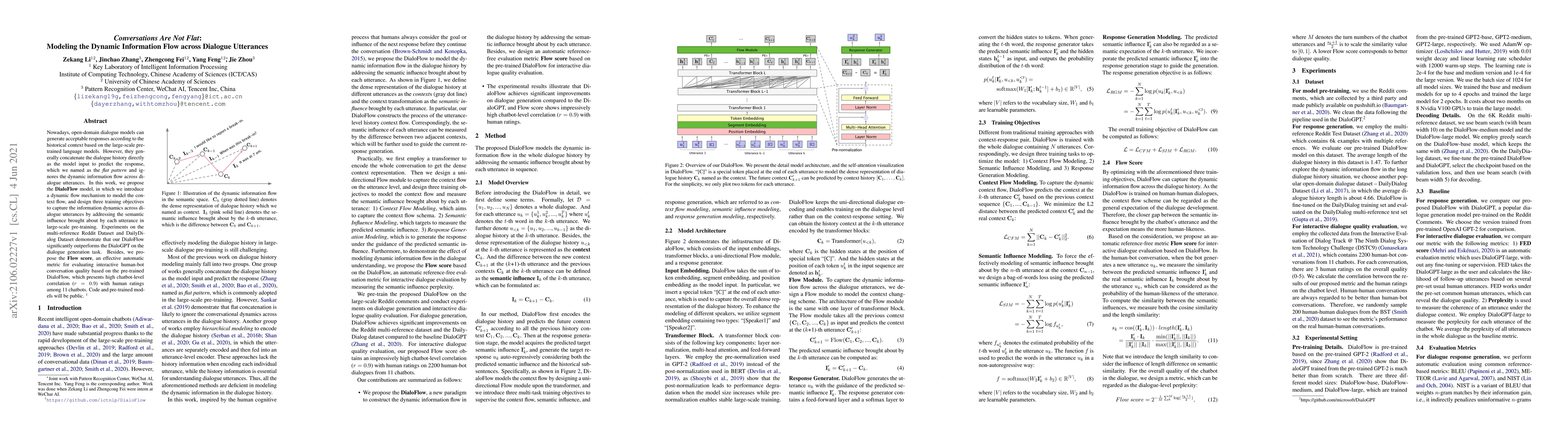 Thumbnail for Conversations Are Not Flat: Modeling the Dynamic Information Flow across
  Dialogue Utterances