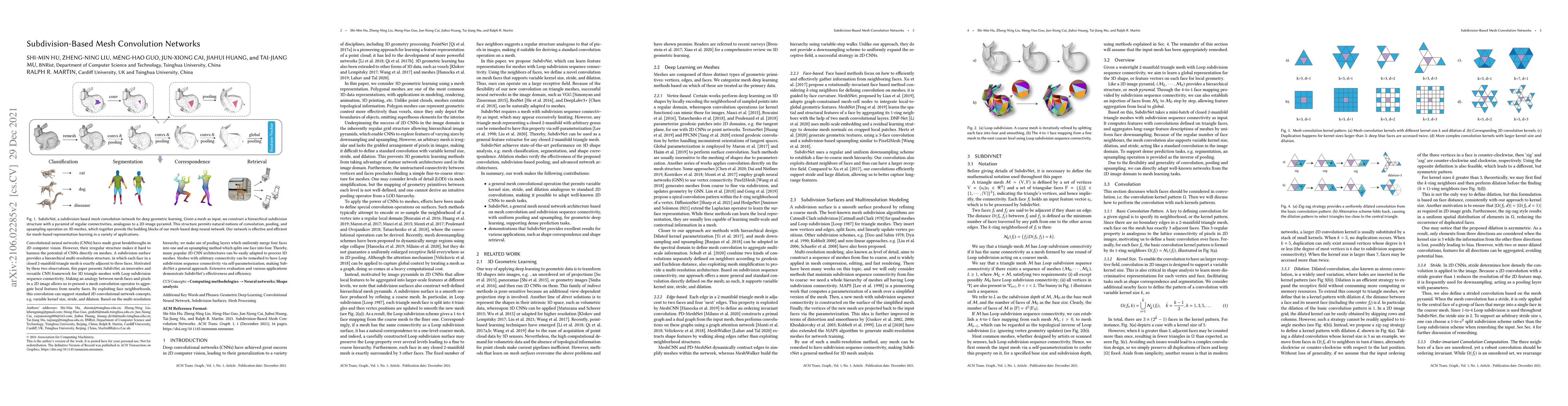 Thumbnail for Subdivision-Based Mesh Convolution Networks