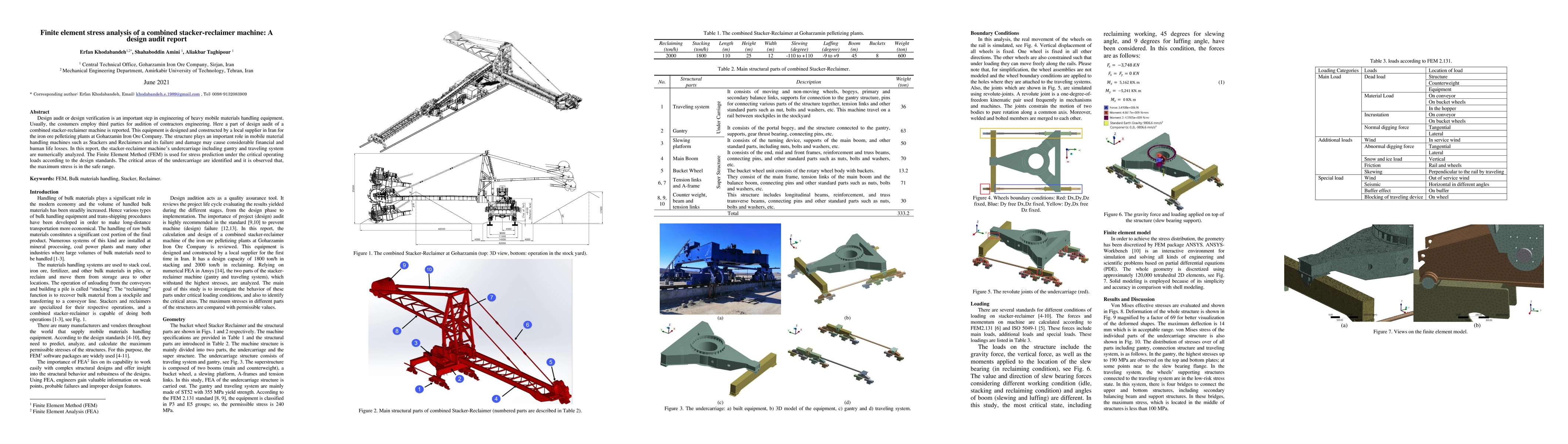 Thumbnail for Finite element stress analysis of a combined stacker-reclaimer machine:
  A design audit report