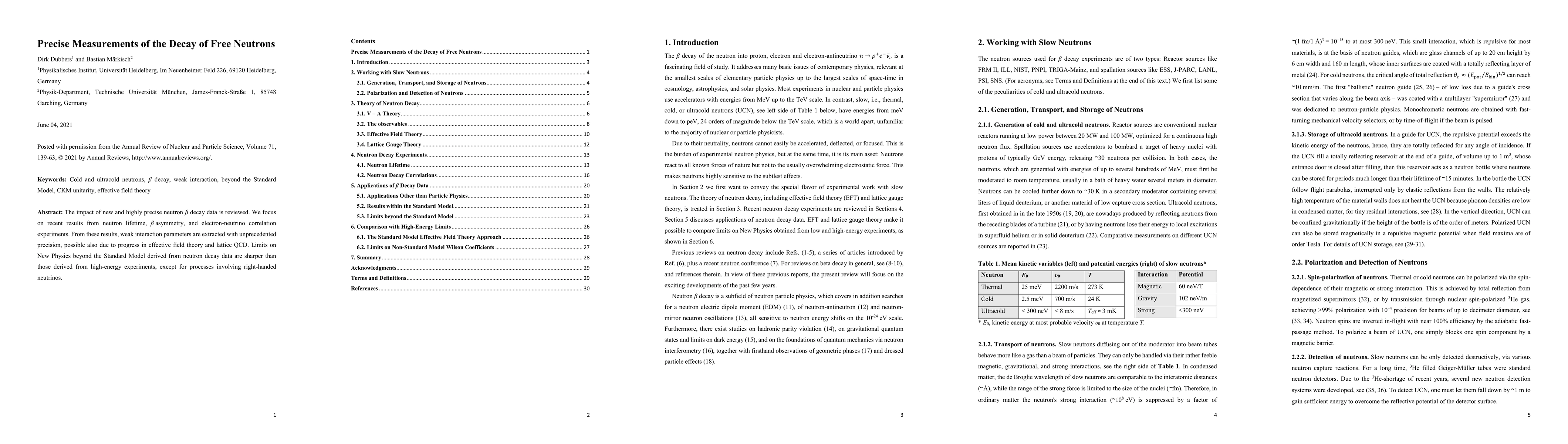 Thumbnail for Precise Measurements of the Decay of Free Neutrons