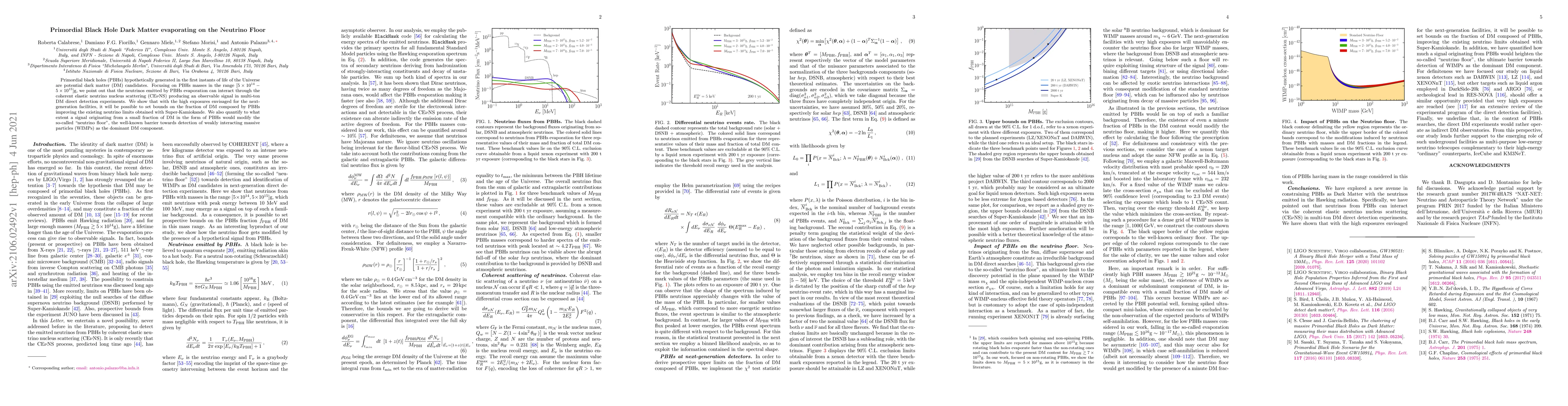Thumbnail for Primordial Black Hole Dark Matter evaporating on the Neutrino Floor