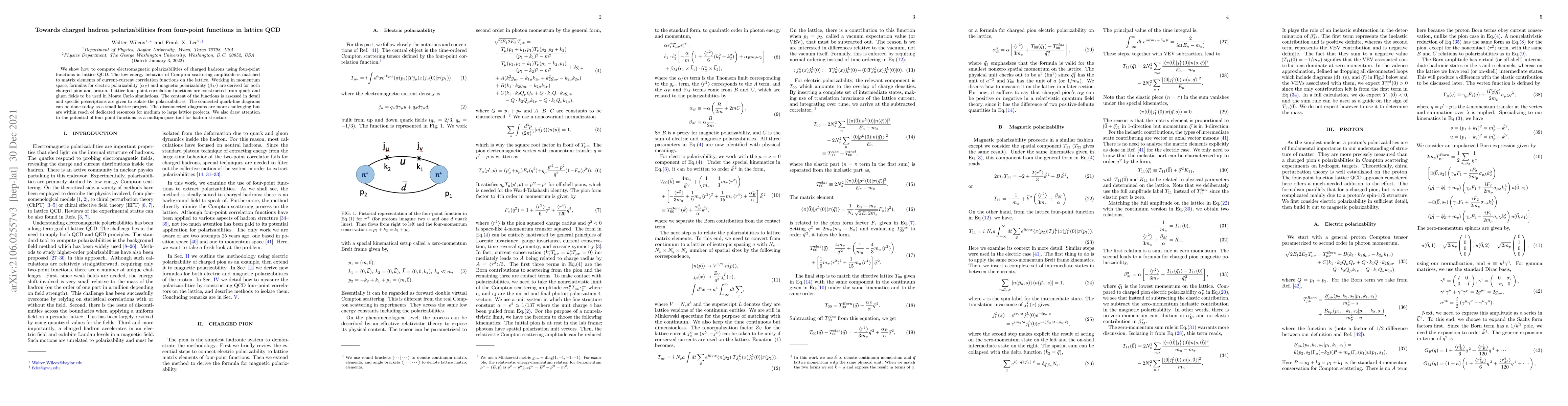 Thumbnail for Towards charged hadron polarizabilities from four-point functions in
  lattice QCD