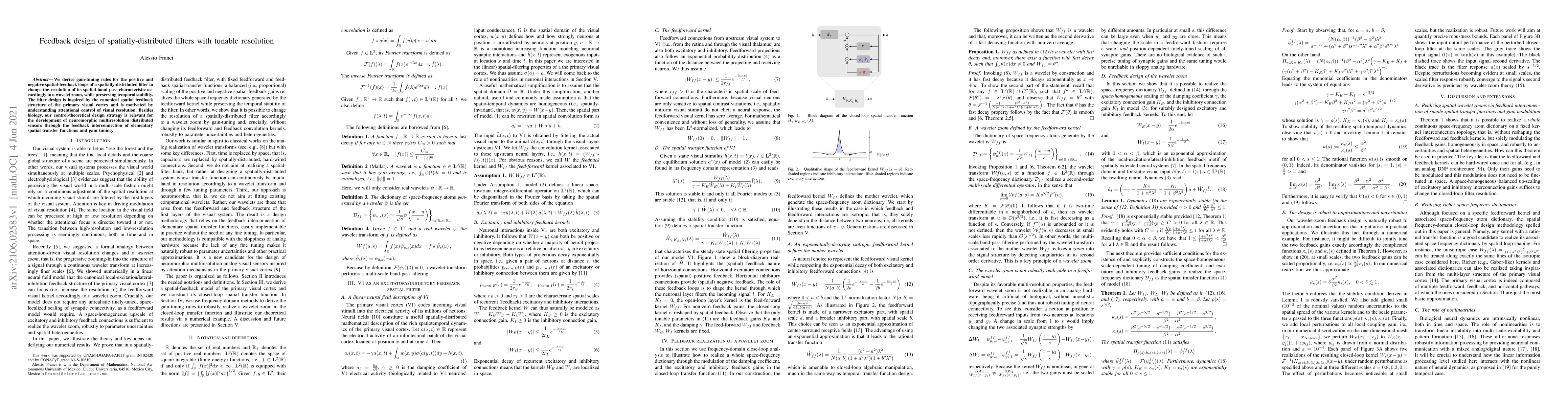 Thumbnail for Feedback design of spatially-distributed filters with tunable resolution