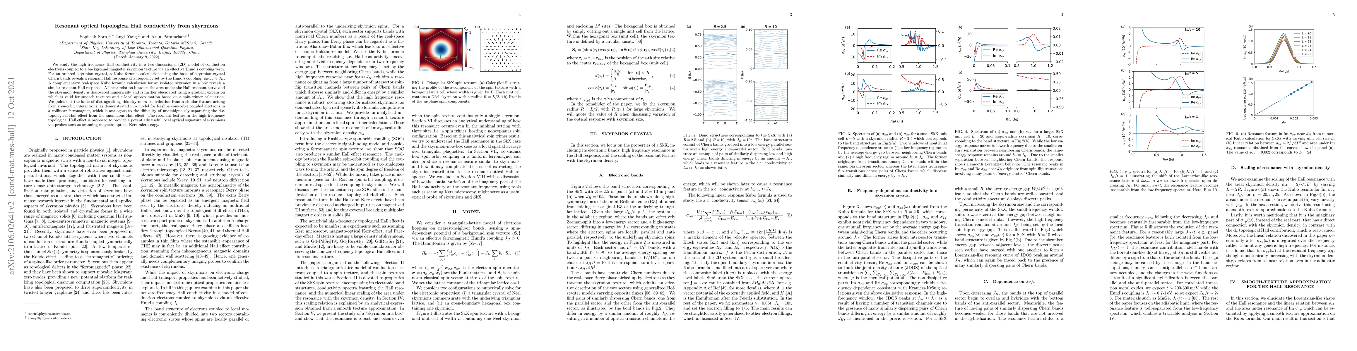 Thumbnail for Resonant optical topological Hall conductivity from skyrmions
