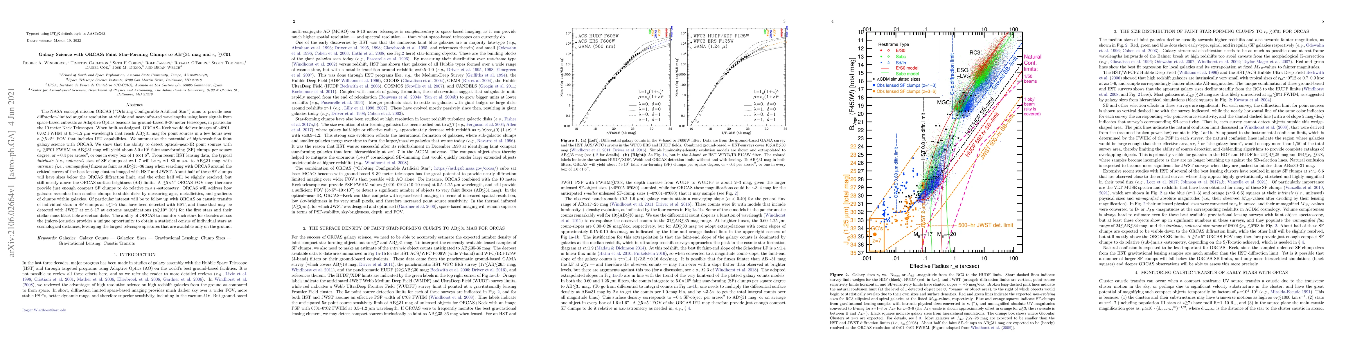 Thumbnail for Galaxy Science with ORCAS: Faint Star-Forming Clumps to AB$\leq$31 mag
  and r$_e$$\geq$ 0.01"