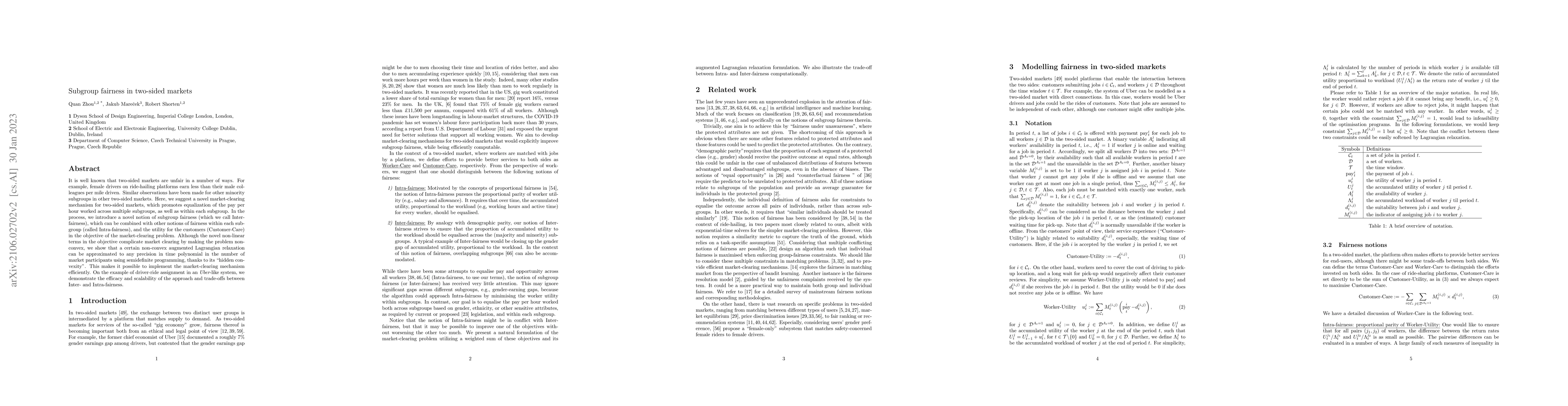 Thumbnail for Subgroup Fairness in Two-Sided Markets