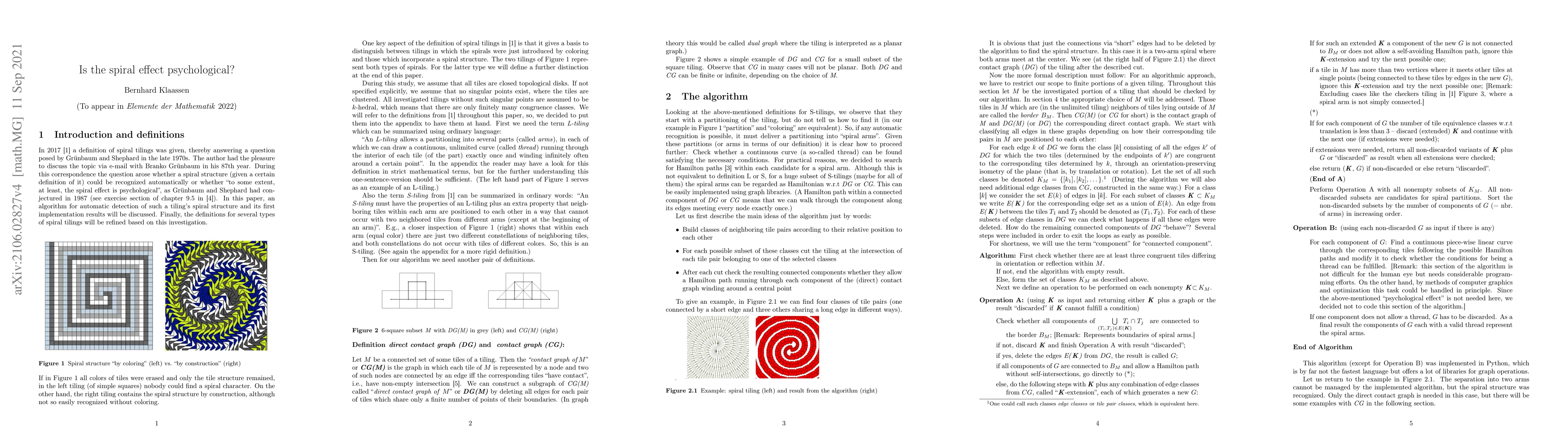 Thumbnail for Is the spiral effect psychological?